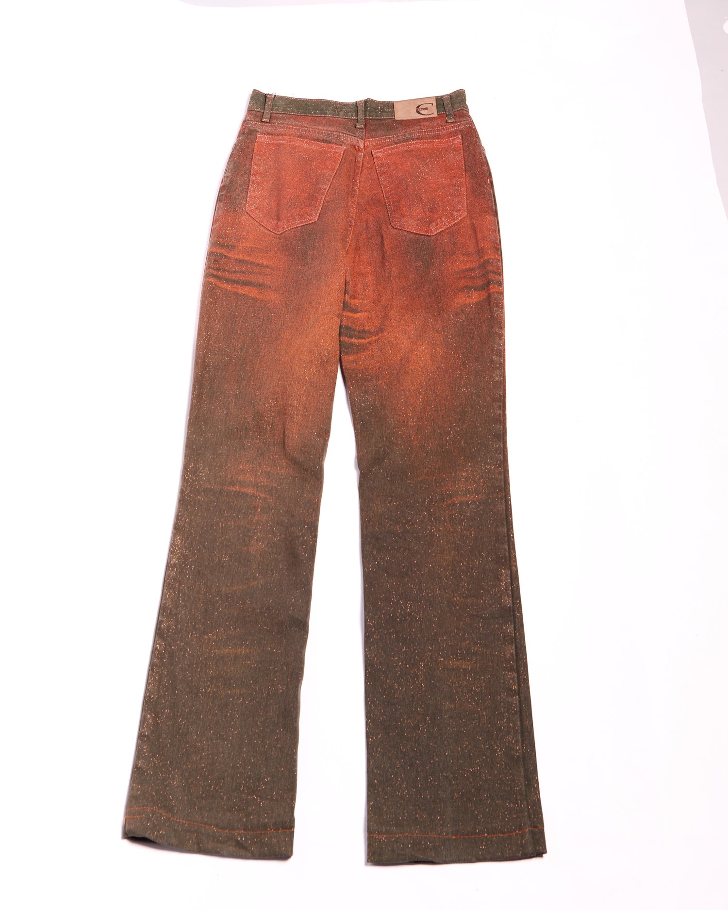 2000's Cavalli Jeans Red Brown Metallic Jeans
