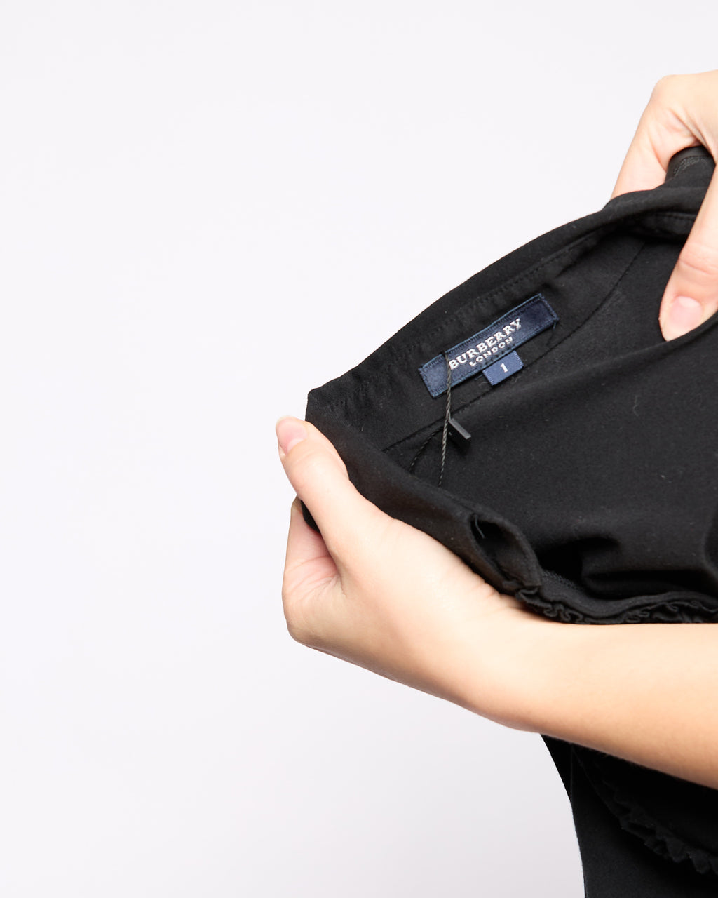 Burberry Black Ruffle Tank Top