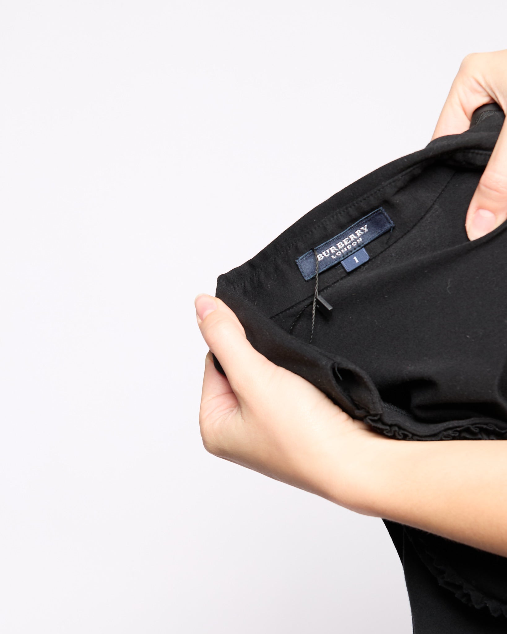 Burberry Black Ruffle Tank Top