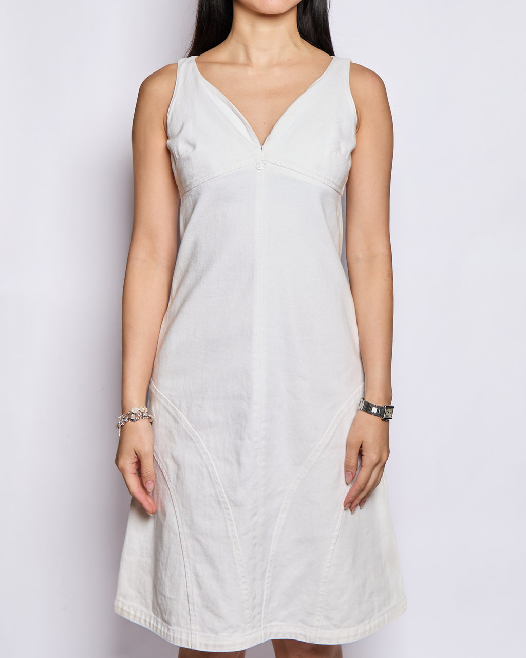 SS 2004, Chanel White Denim Dress