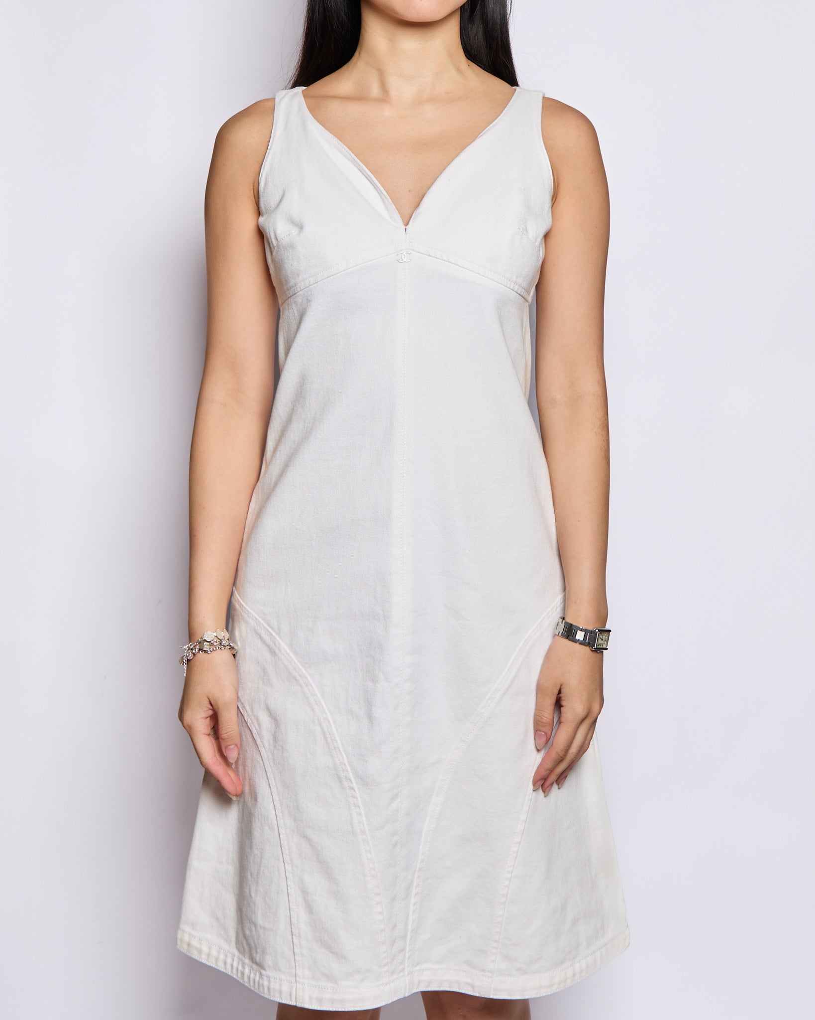SS 2004, Chanel White Denim Dress