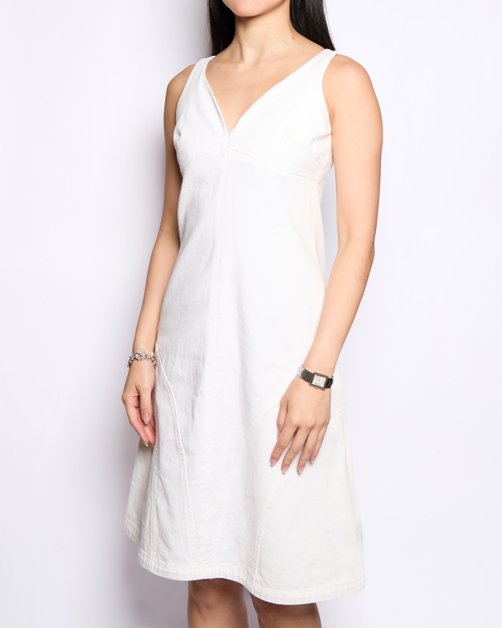 SS 2004, Chanel White Denim Dress