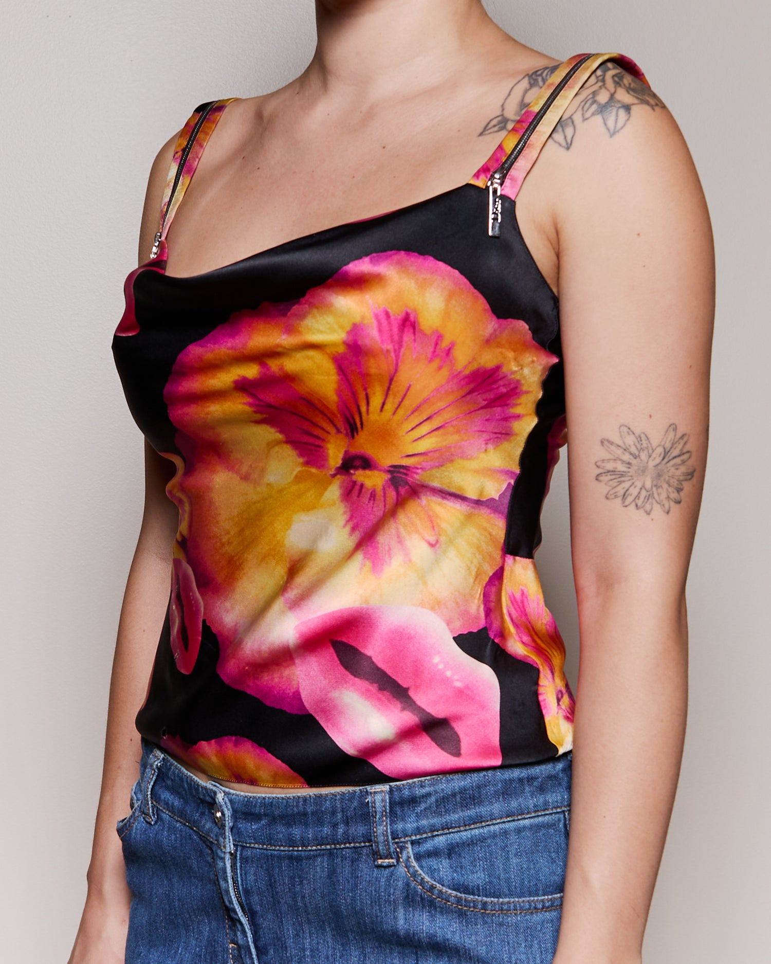 Christian Dior Lips Silk Cowl Neck Top by John Galindo