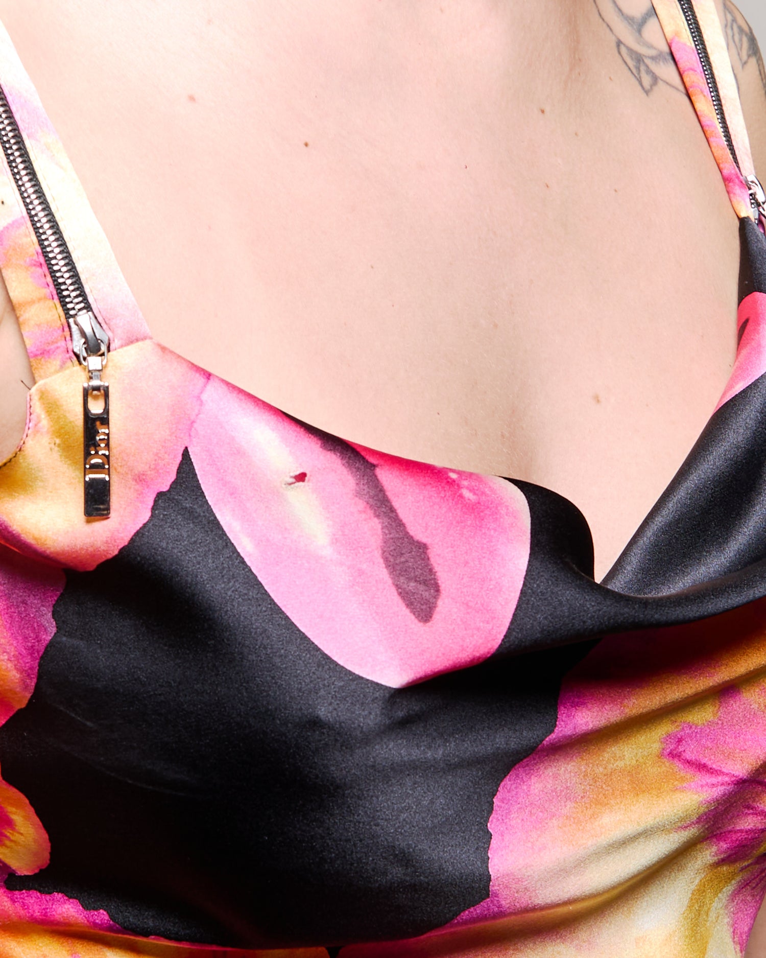 Christian Dior Lips Silk Cowl Neck Top by John Galindo