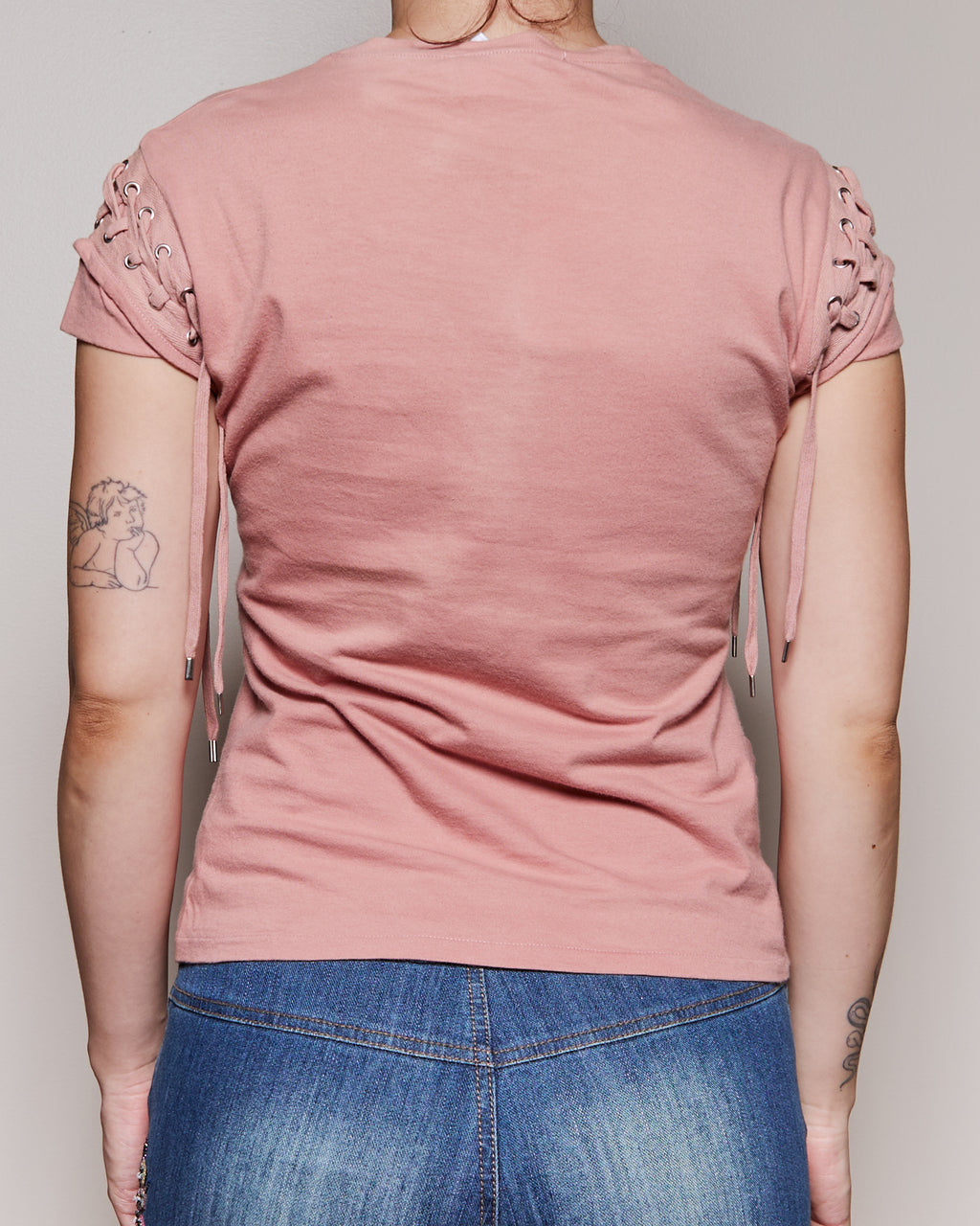 Christian Dior Pink Lace Detail Tshirt by John Galliano