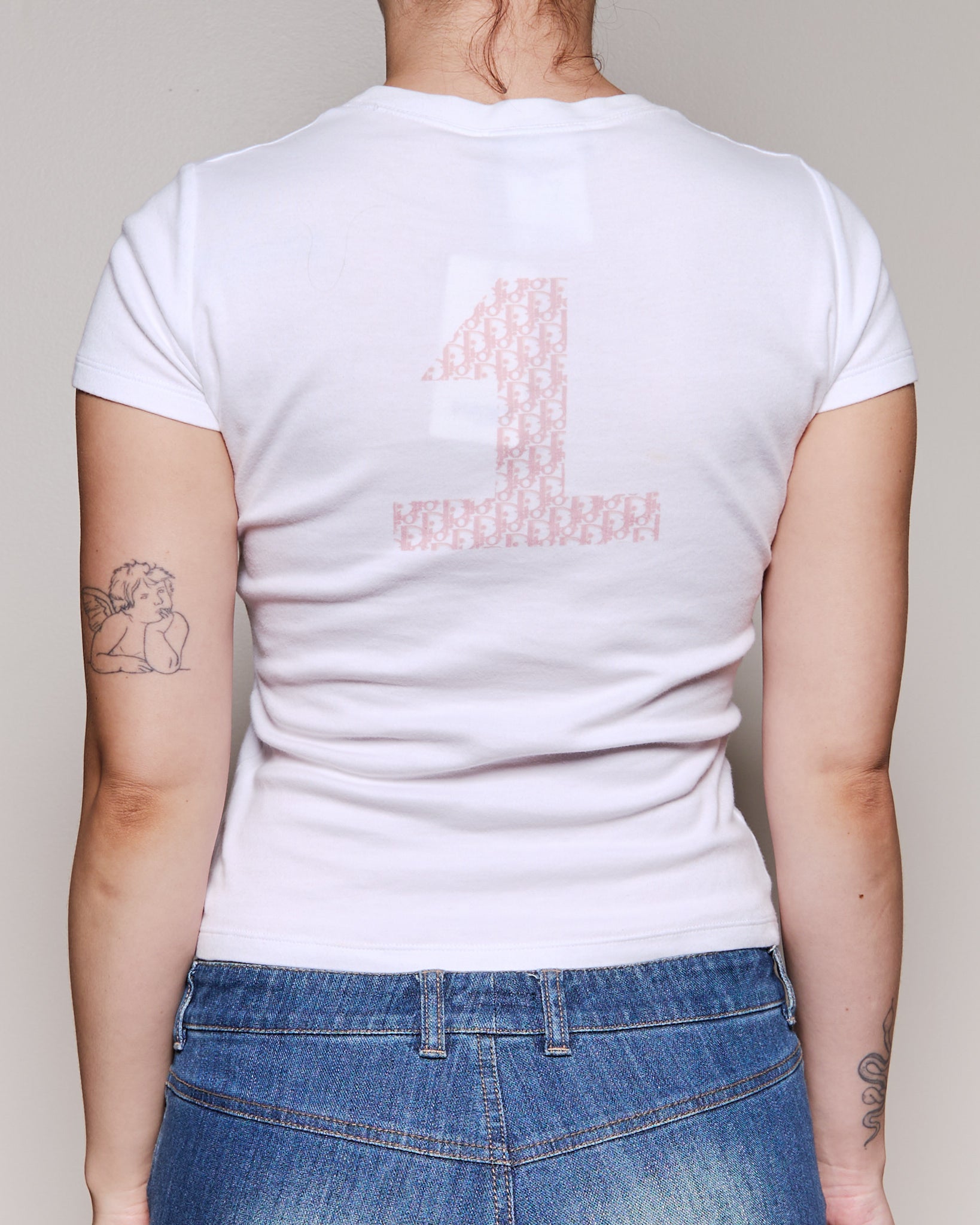 J’Adore Dior Pink Trotter White Tee