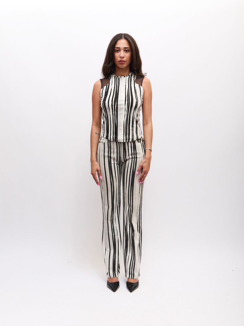 Just Cavalli Black White Stripe - TOP ONLY