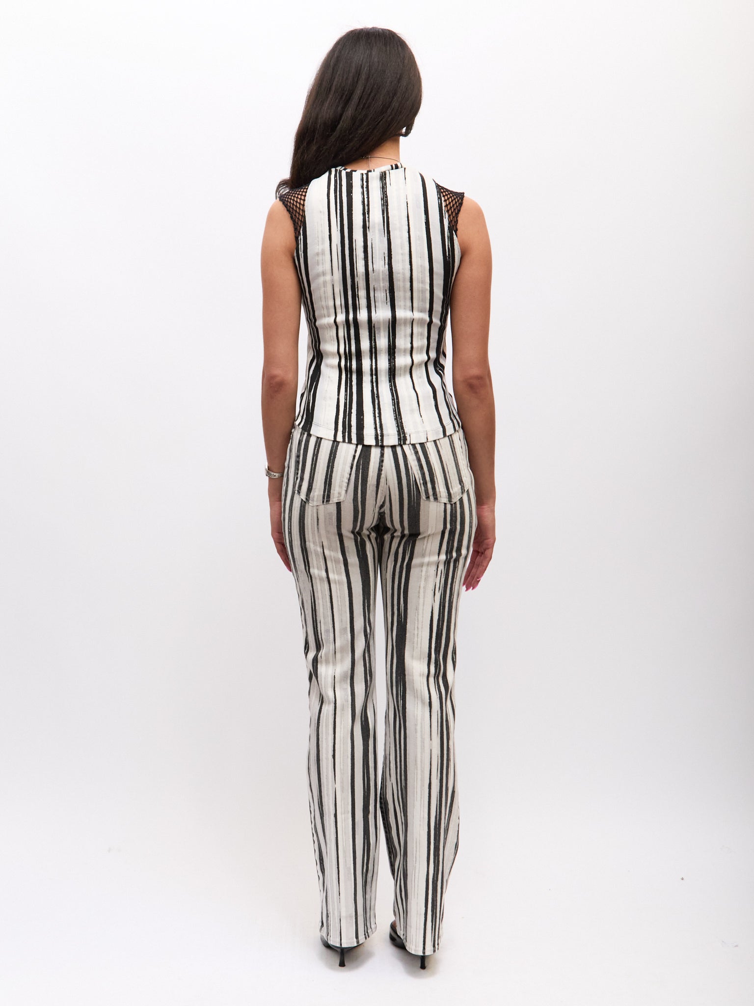 Just Cavalli Black White Stripe - TOP ONLY
