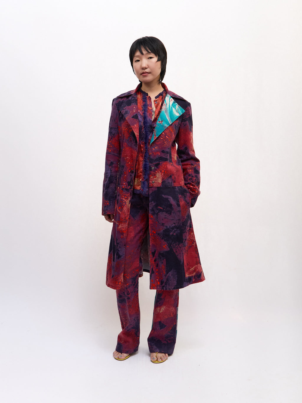 Just Cavalli Volcanic Print Maxi Jacket