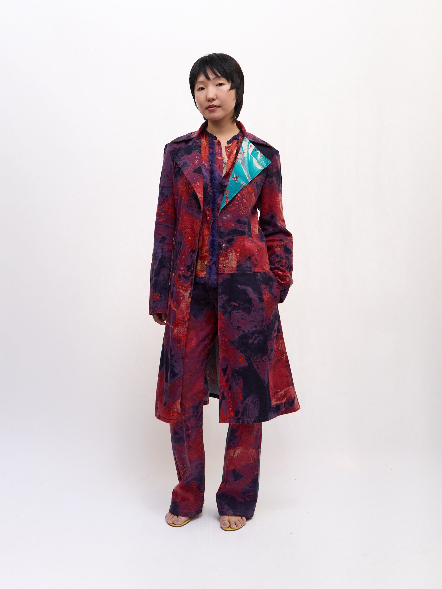 Just Cavalli Volcanic Print Maxi Jacket