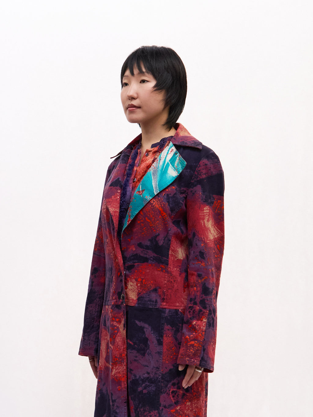 Just Cavalli Volcanic Print Maxi Jacket