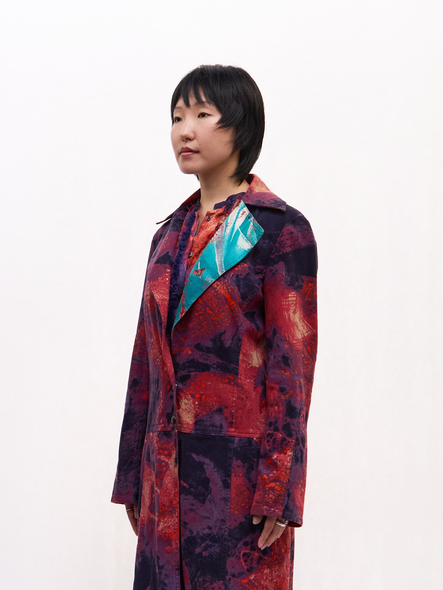 Just Cavalli Volcanic Print Maxi Jacket