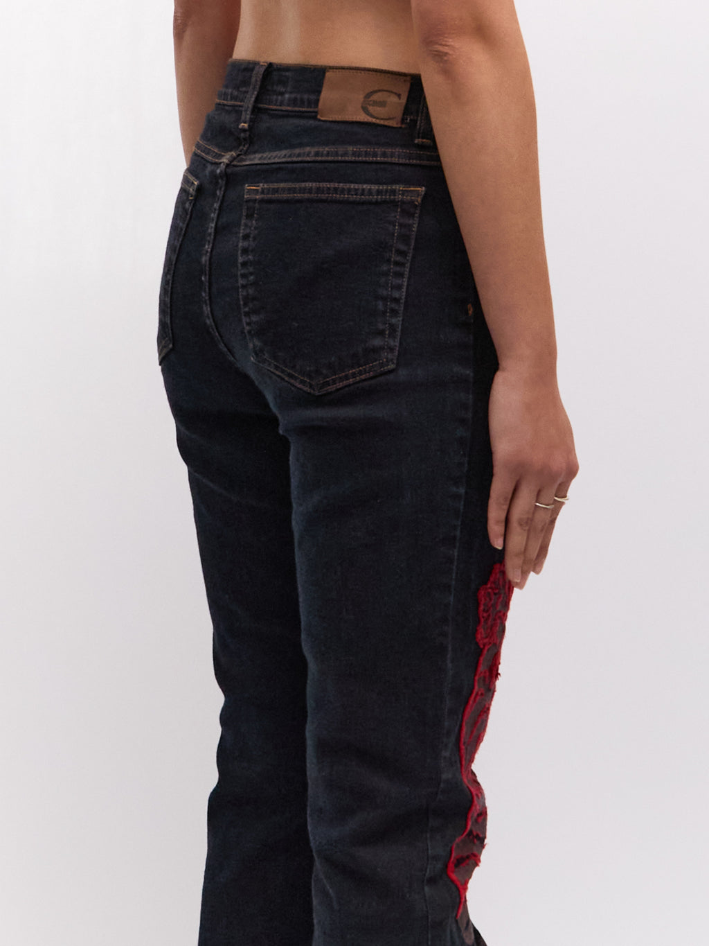 Just Cavalli Red Tiger Patch Pants Set