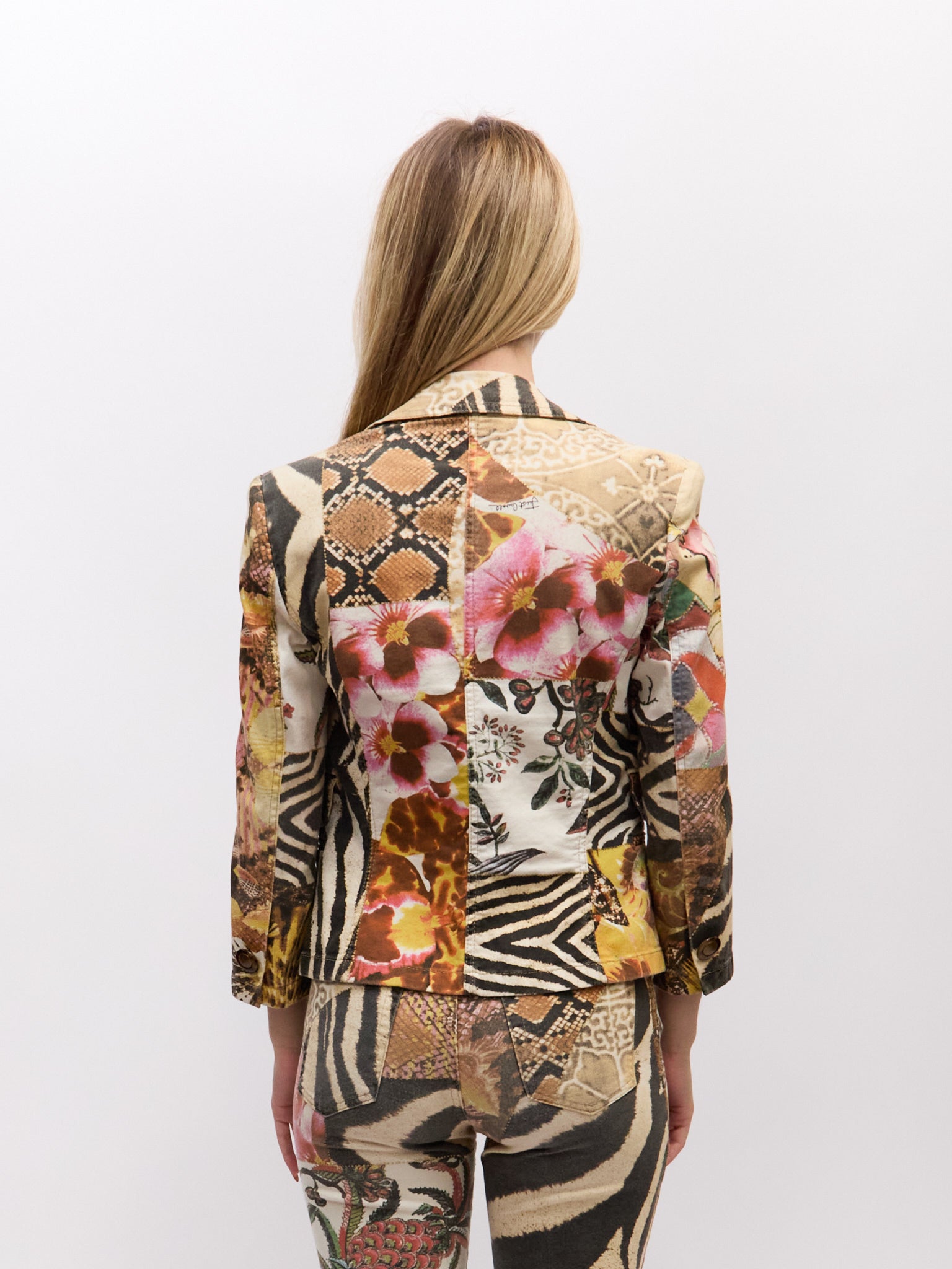 Just Cavalli Patchwork Print Blazer