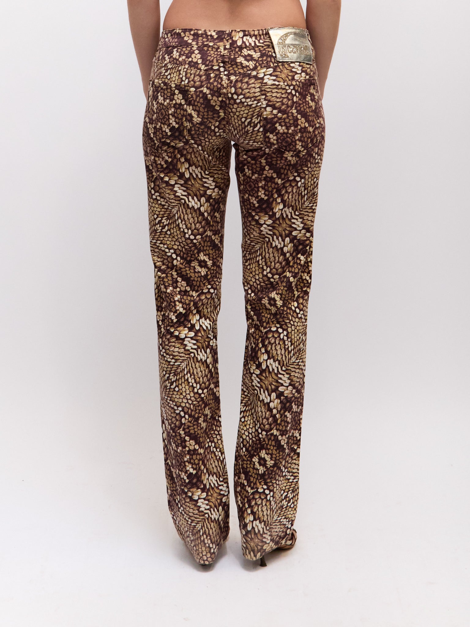 Just Cavalli Brown Scale Print Pants [SET]