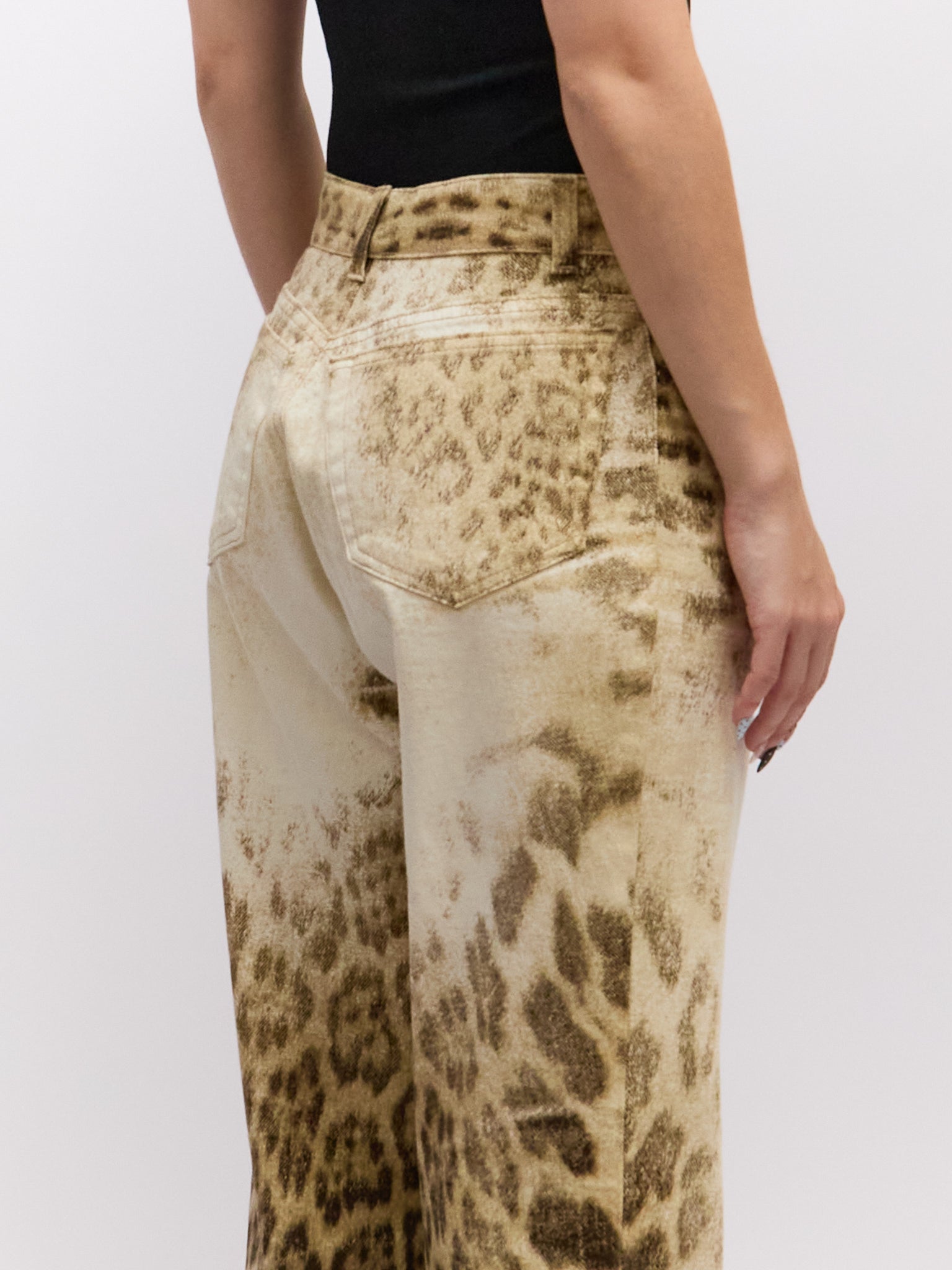 Roberto Cavallli Red Tag Cheetah Print Pants