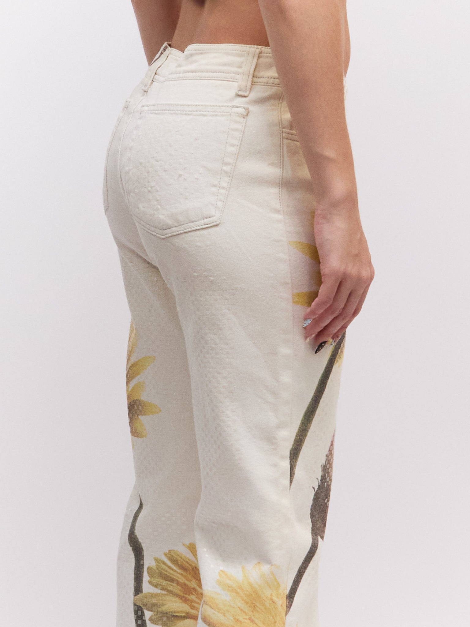 Roberto Cavalli Daisy Print Pants [BOTTOM ONLY]