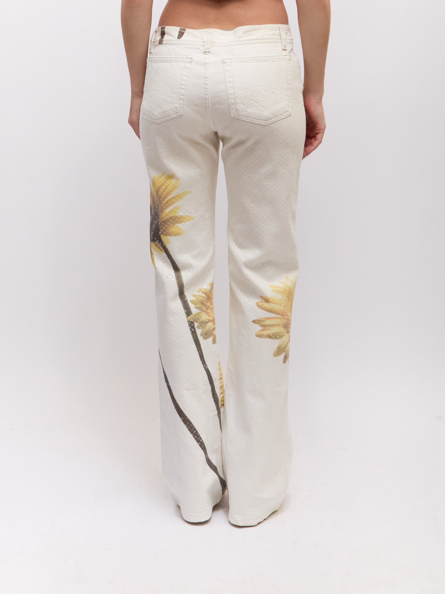 Roberto Cavalli Daisy Print Pants [BOTTOM ONLY]