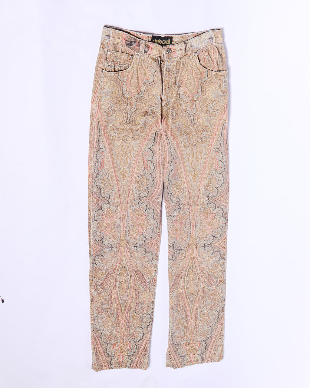 90's Roberto Cavalli Paisley Print Jeans Size L W32