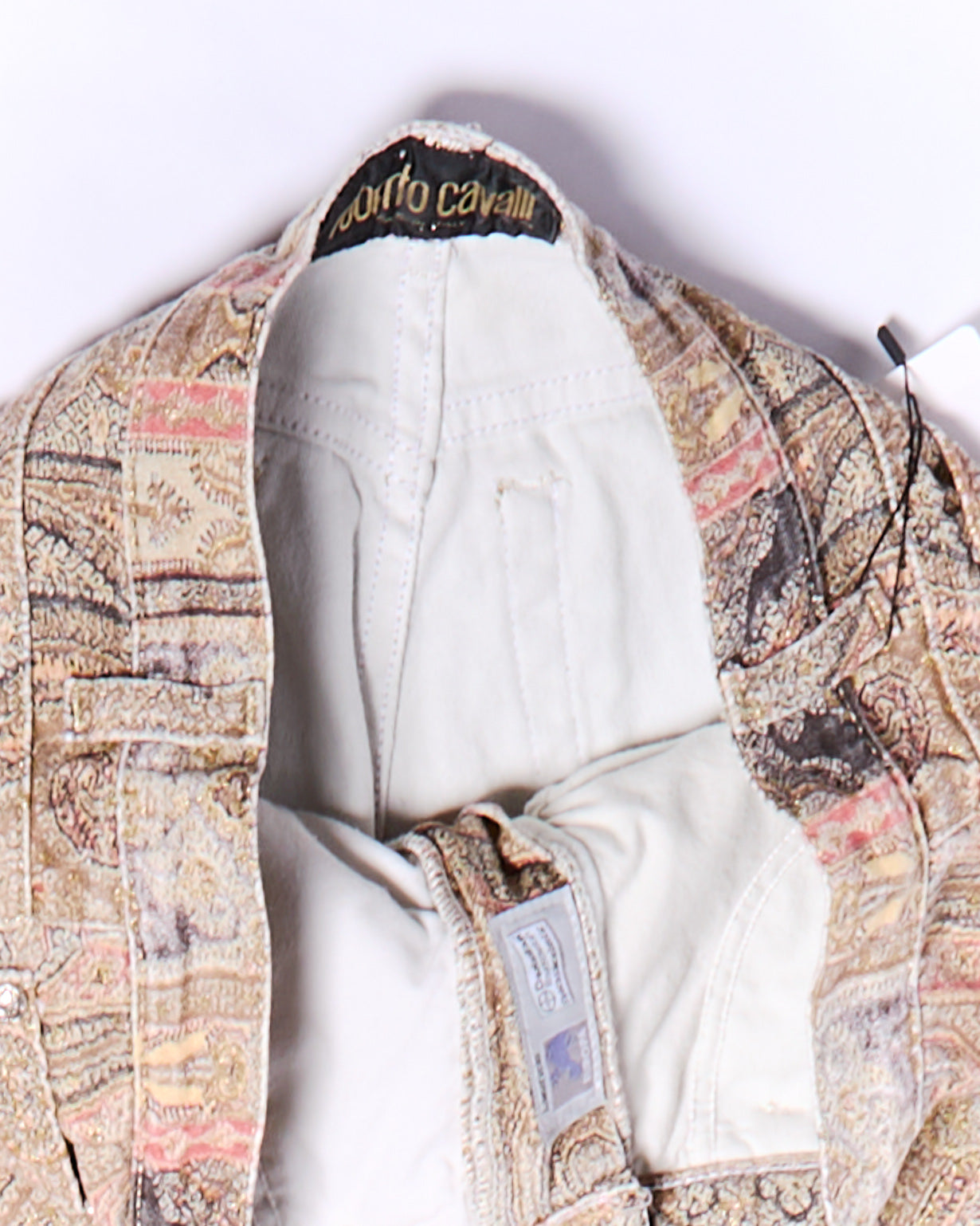 90's Roberto Cavalli Paisley Print Jeans Size L W32