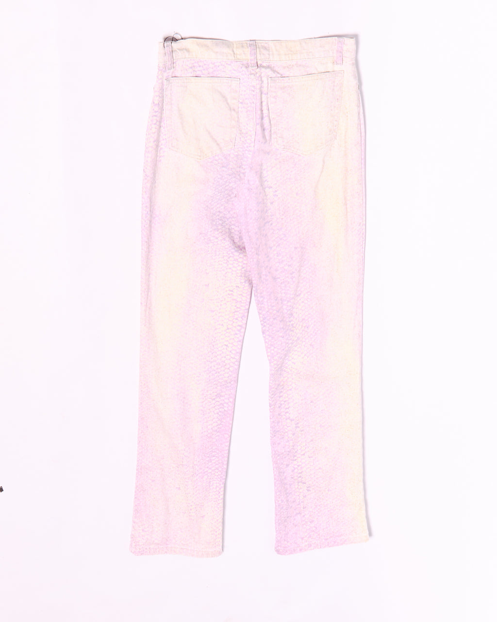 Roberto Cavalli Purple Gradient Snake Print Jeans W33