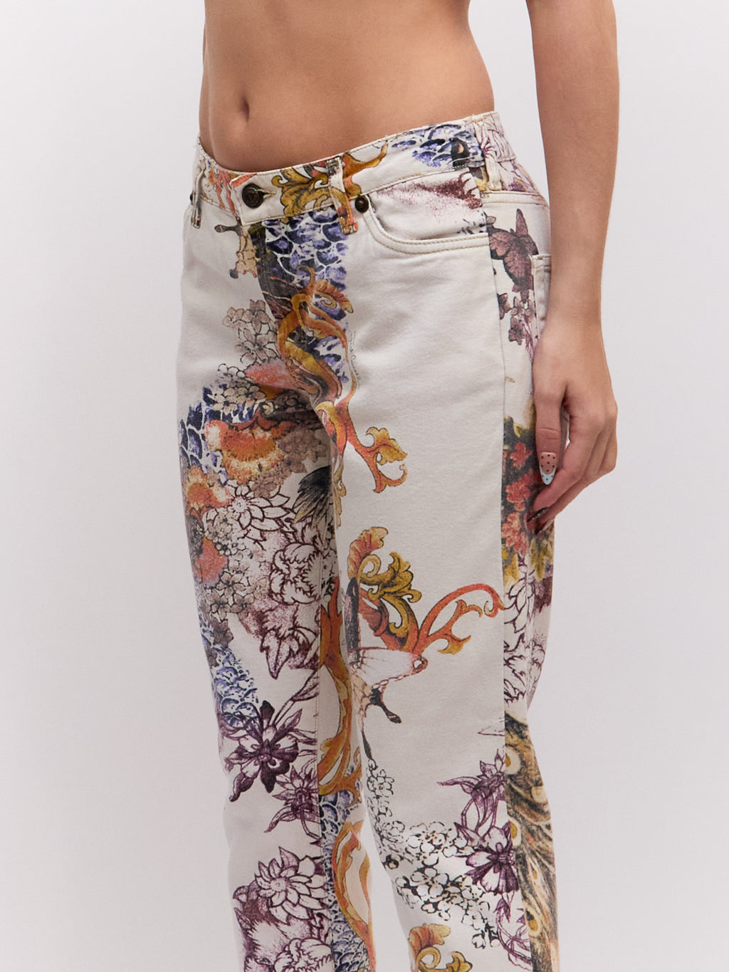 Just Cavalli Multicolor Print Blazer Pants Full Set
