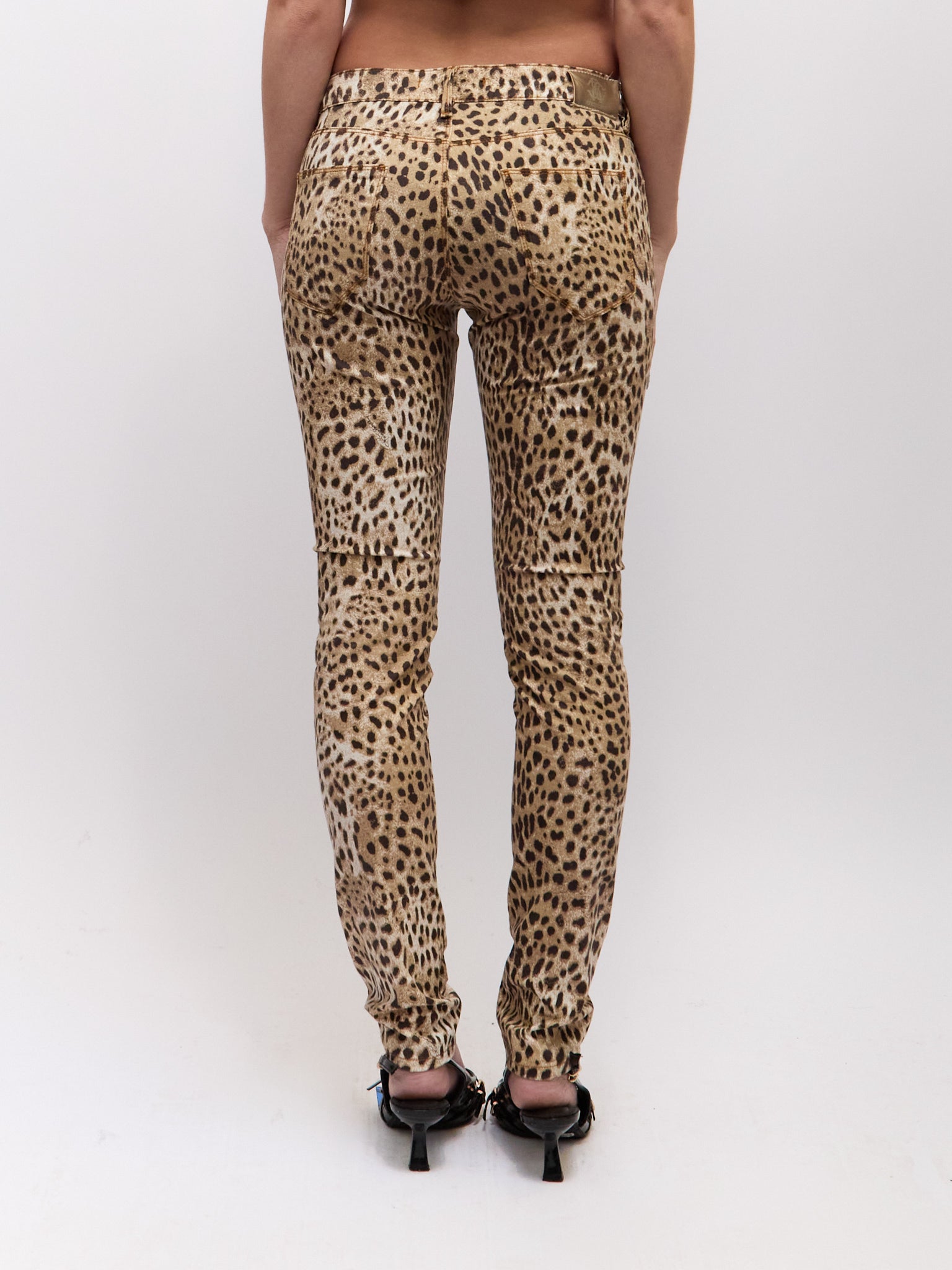 Roberto Cavalli Leopard Print Skinny Pants