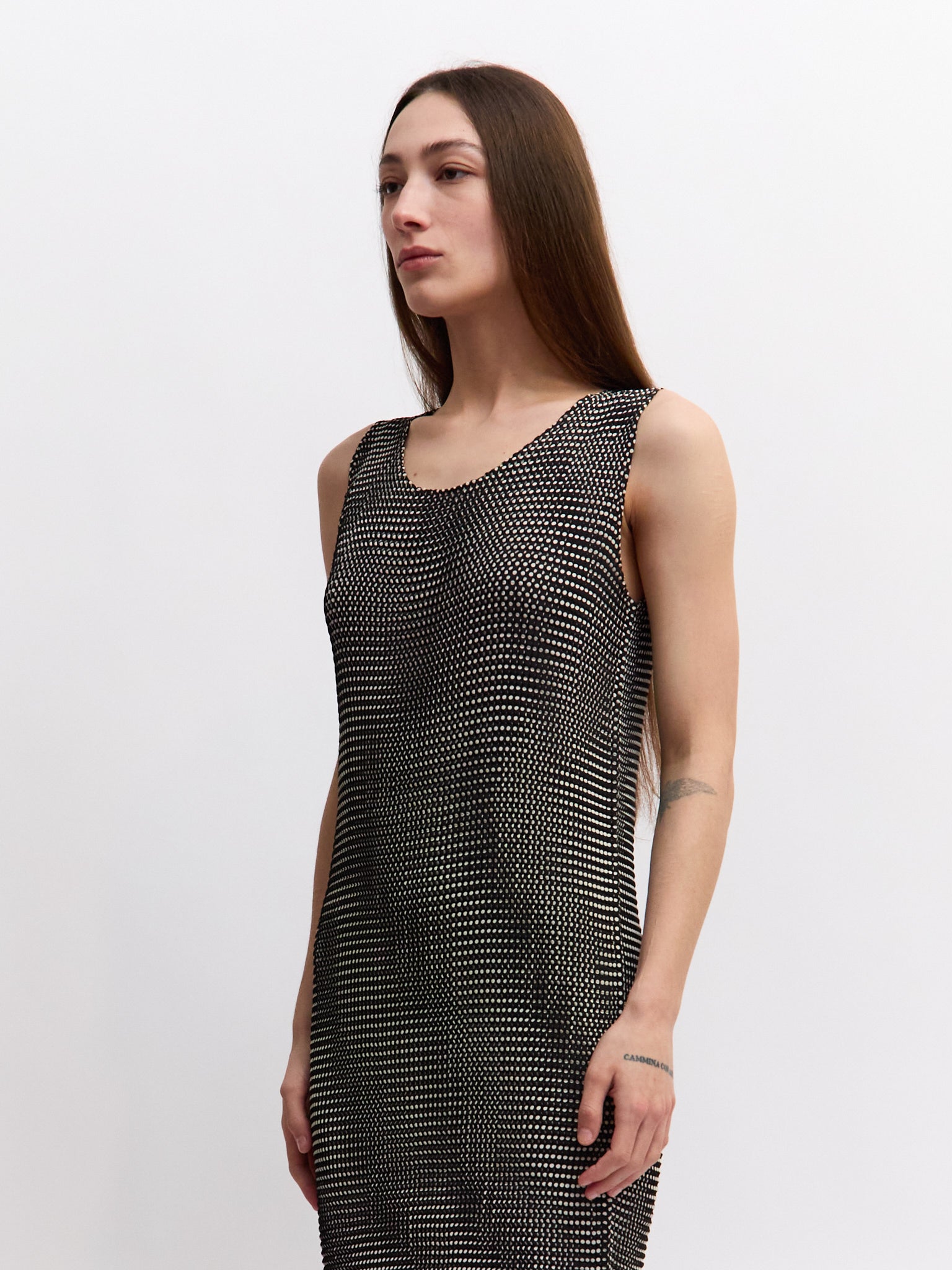 1996 Issey Miyake Black/White Cyberdot Dress