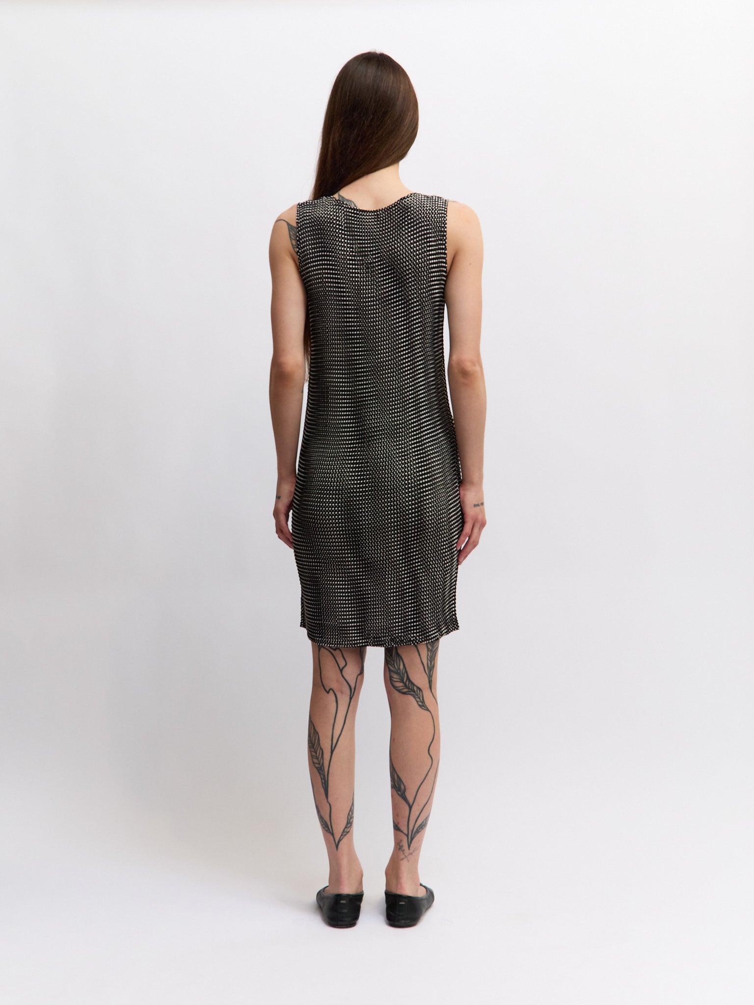 1996 Issey Miyake Black/White Cyberdot Dress