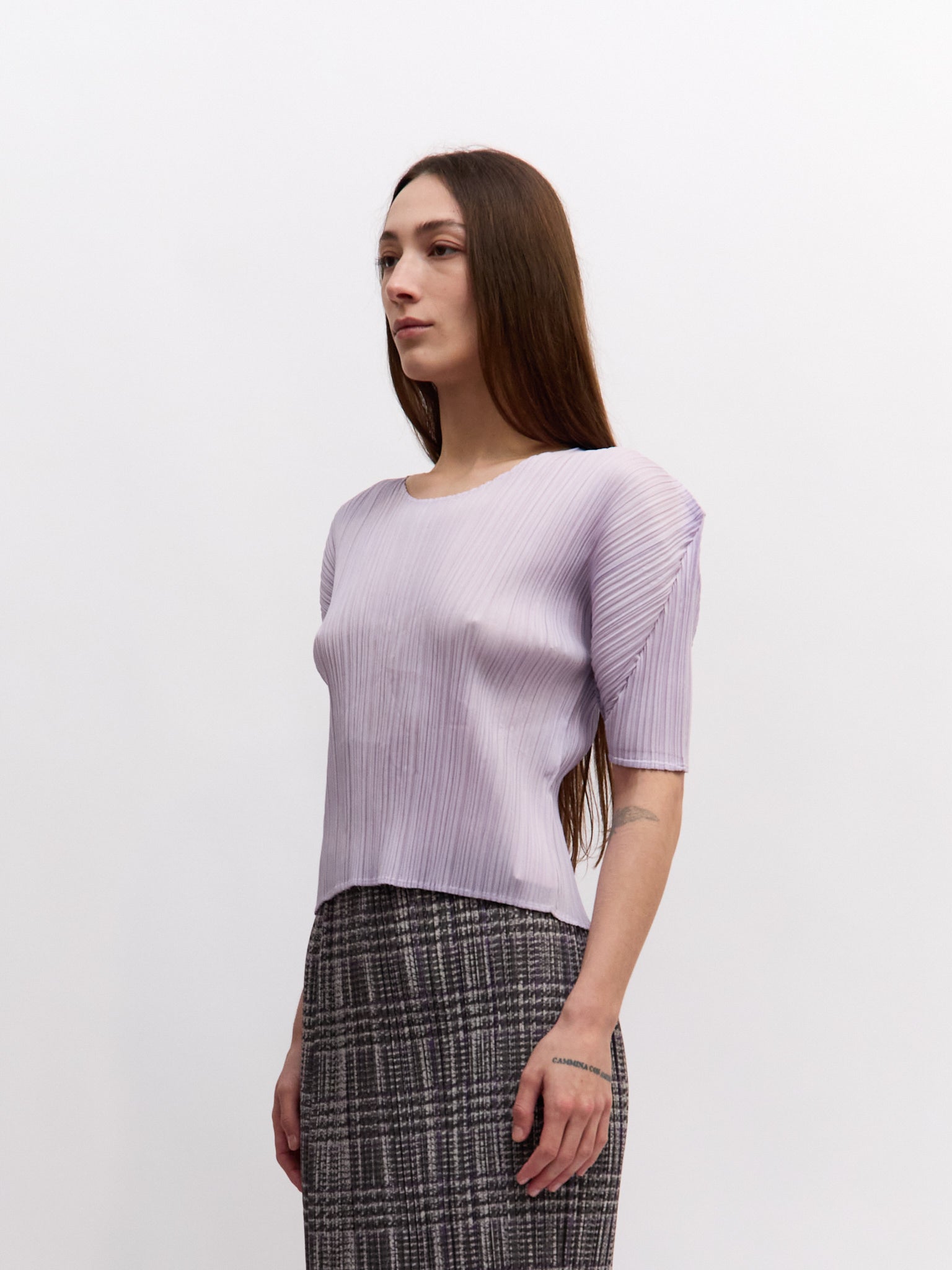 Issey Miyake Light Purple Pleats Please Top