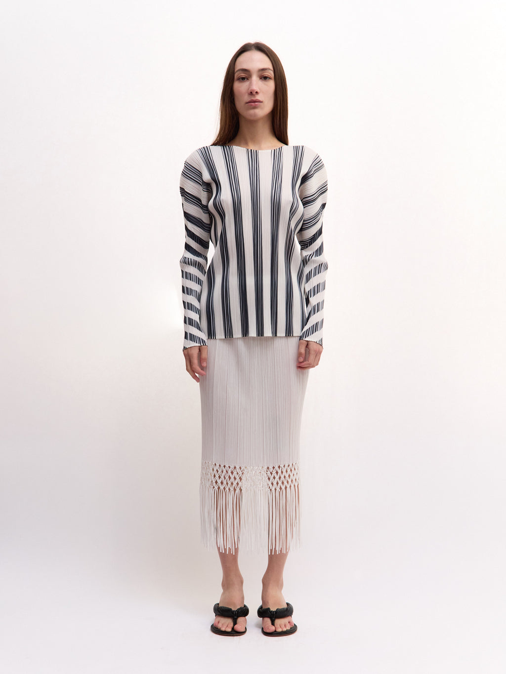 Pleats Pleats Striped Longsleeve
