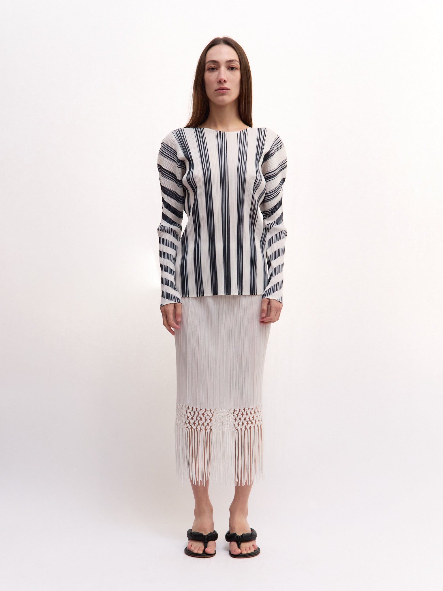 Pleats Pleats Striped Longsleeve