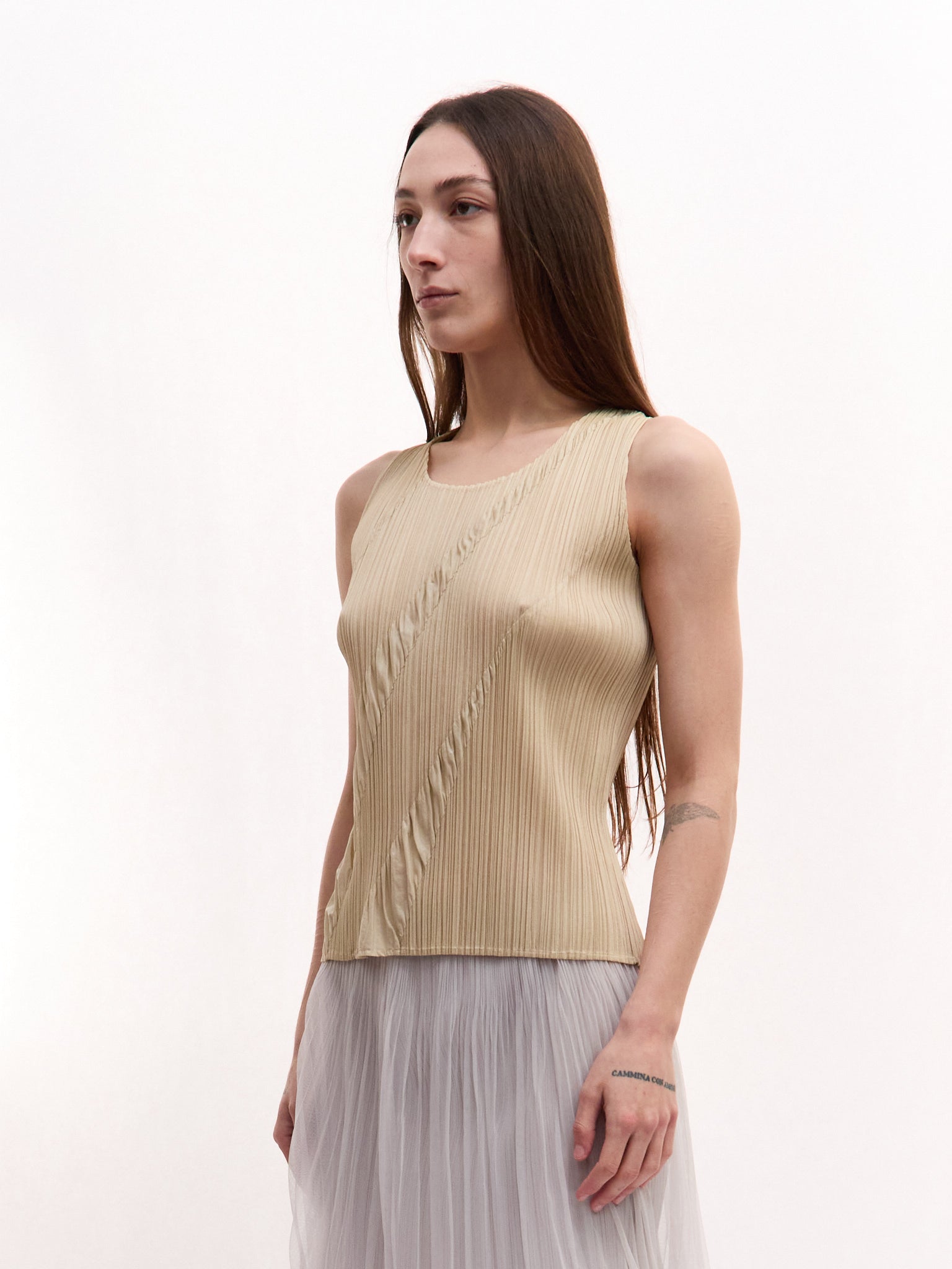 Pleats Please Nude Tank Top