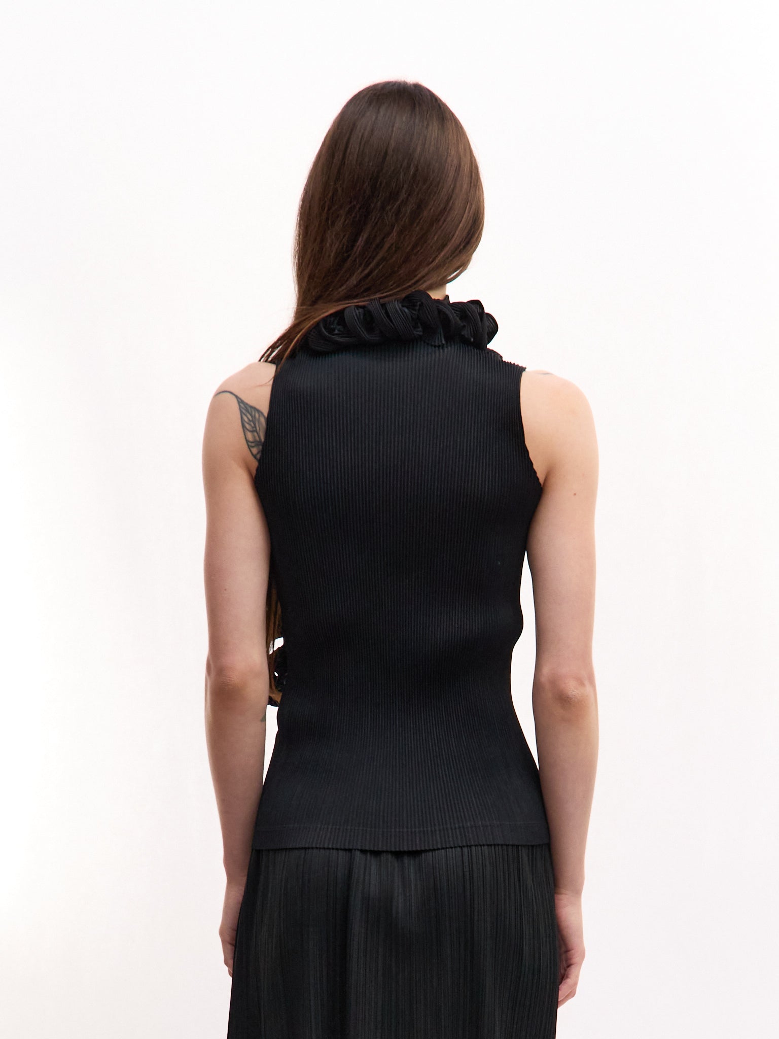 Issey Miyake Fete Spiral Black Top