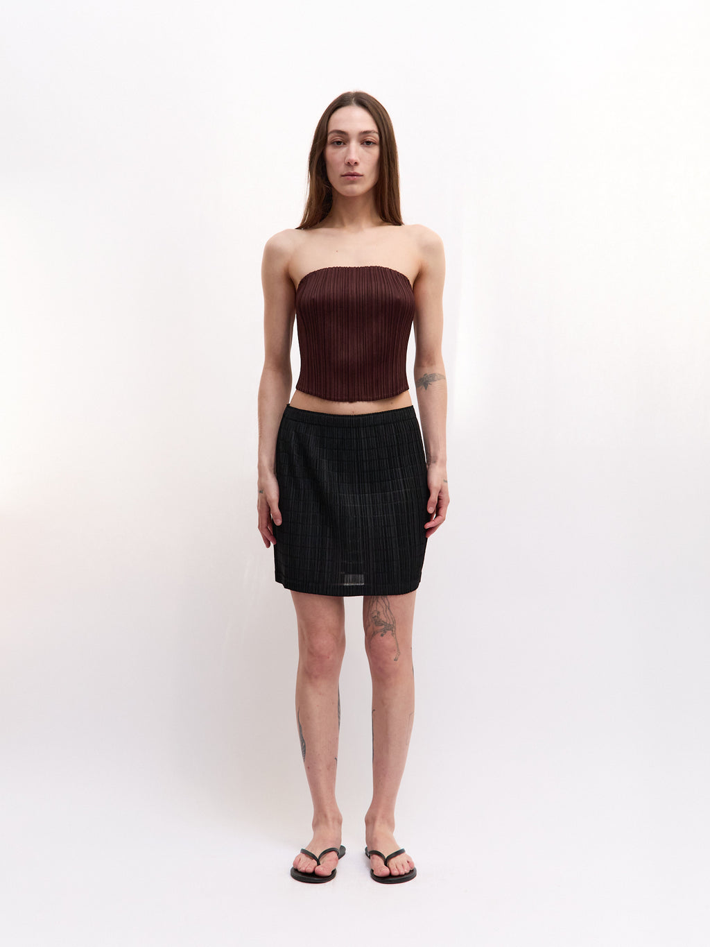 Pleats Please Black Mini Skirt