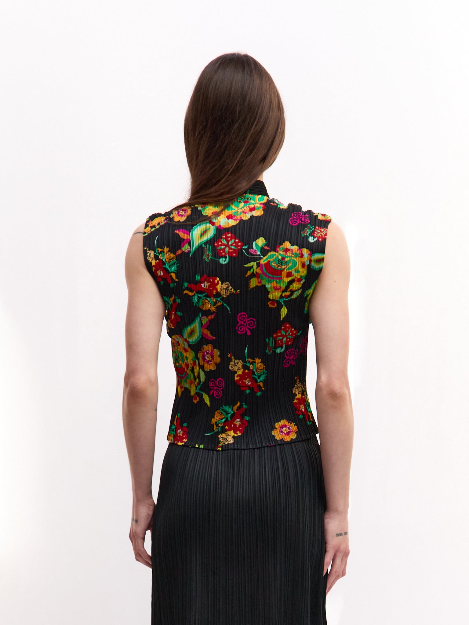 Pleats Please Floral Print Tank