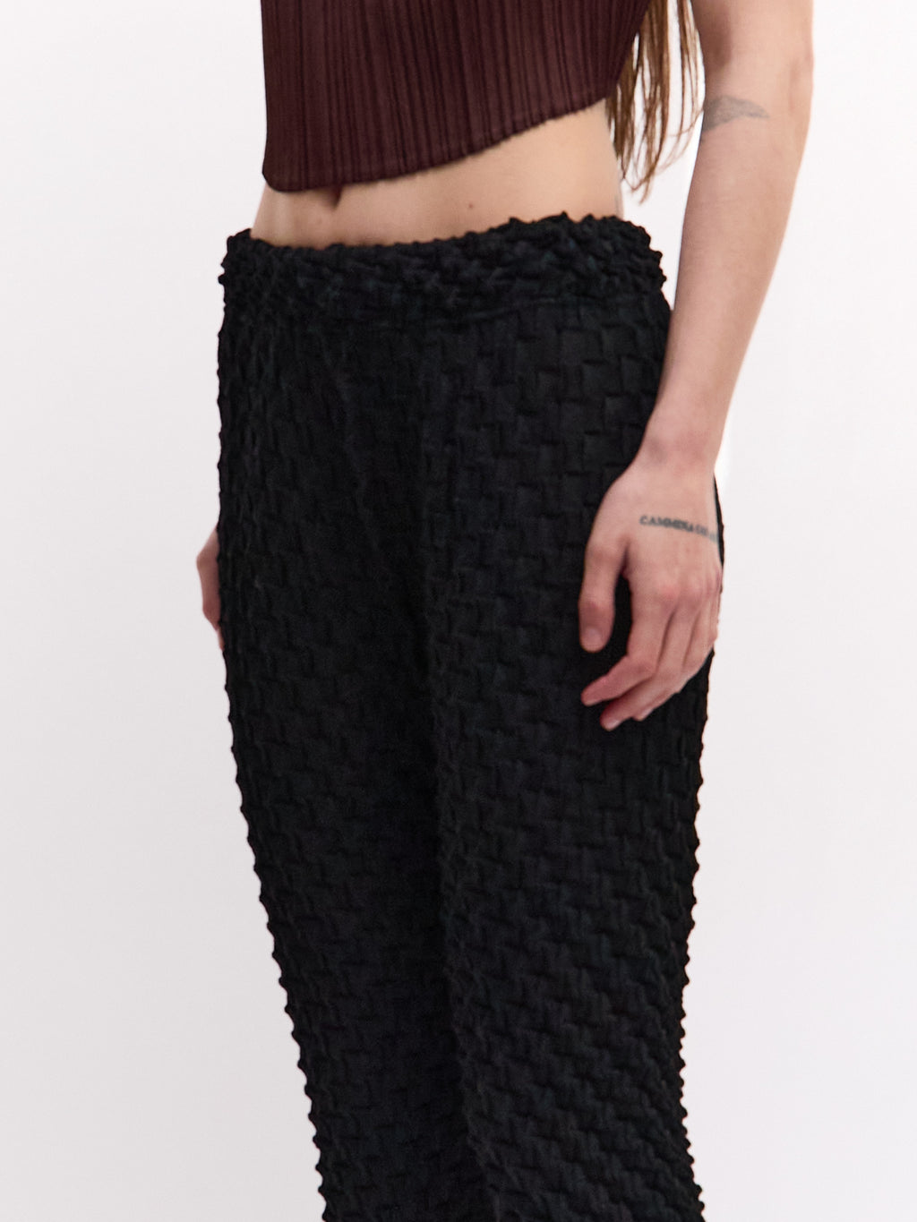Issey Miyake Crinkle Black Pants