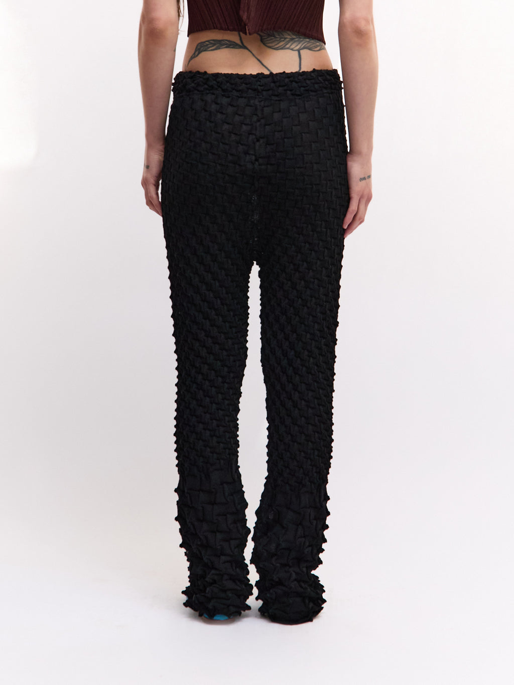 Issey Miyake Crinkle Black Pants