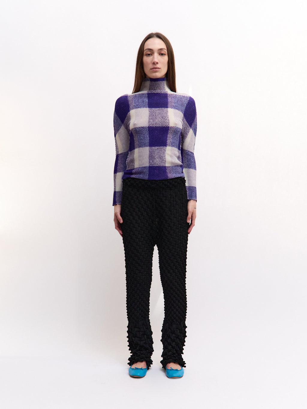 Issey Miyake Crinkle Black Pants