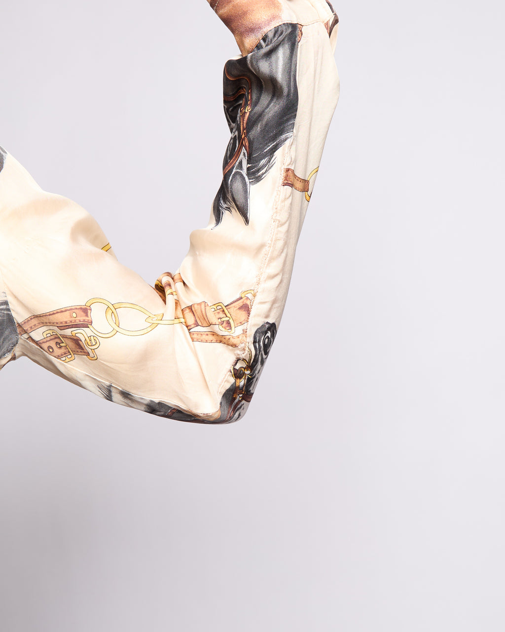 Dolce & Gabbana Horse Print Silk Blouse