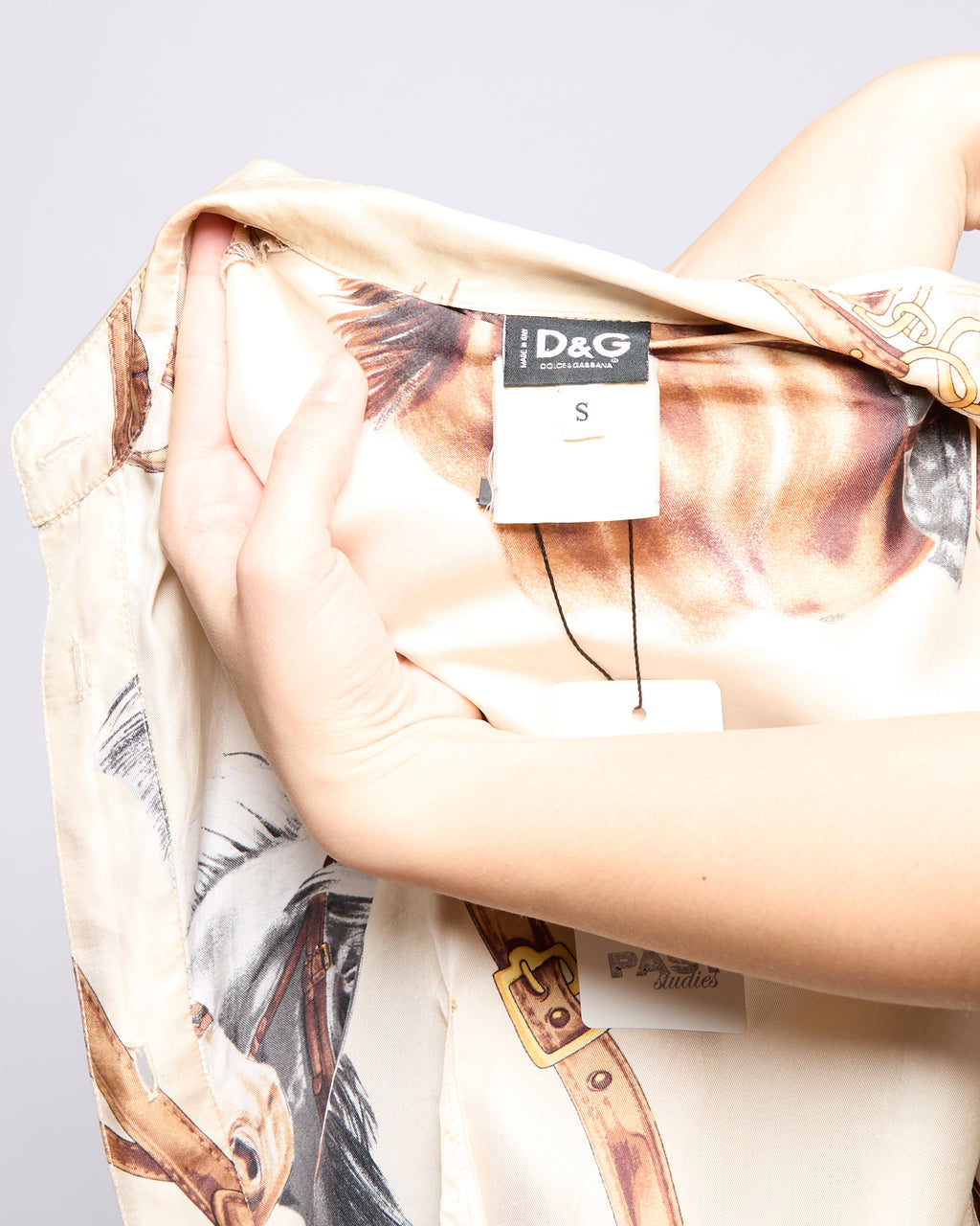 Dolce & Gabbana Horse Print Silk Blouse