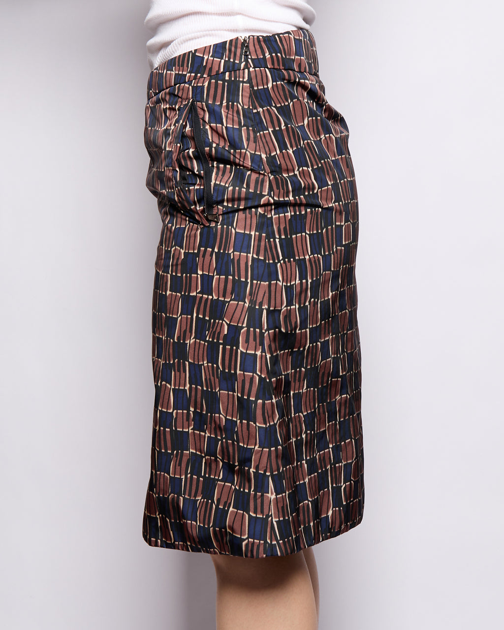 Prada Nylon Printed Skirt