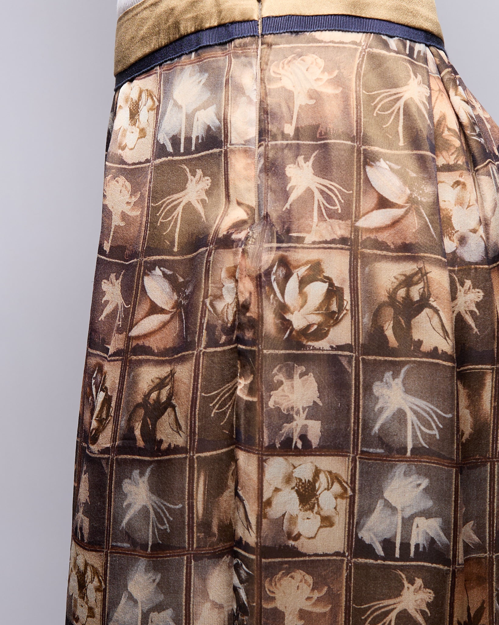 Alberta Ferretti Silk Printed Skirt