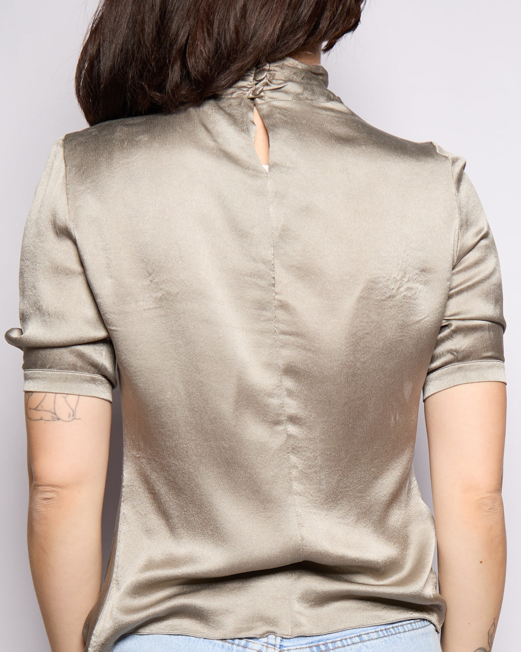 Philosophy by Alberta Feretti Silver Front Tie Top