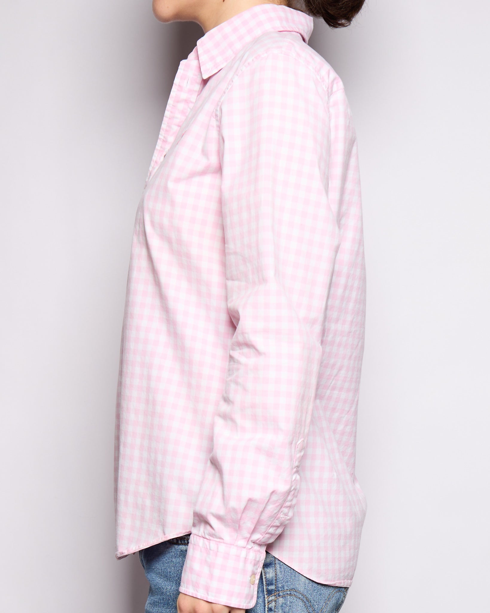 00's Ralph Lauren Pink White Gingham Oxford Shirt