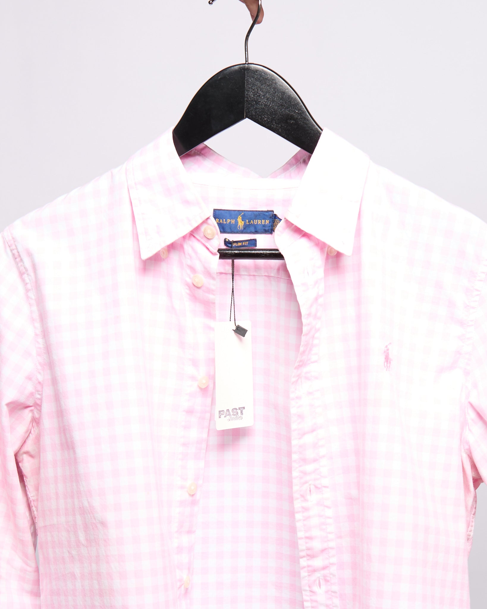 00's Ralph Lauren Pink White Gingham Oxford Shirt