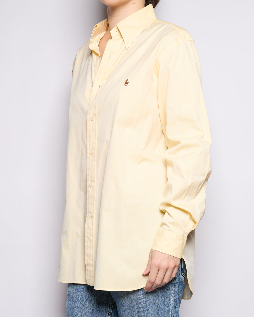 00's Ralph Lauren Yellow Logo Oxford Button Down
