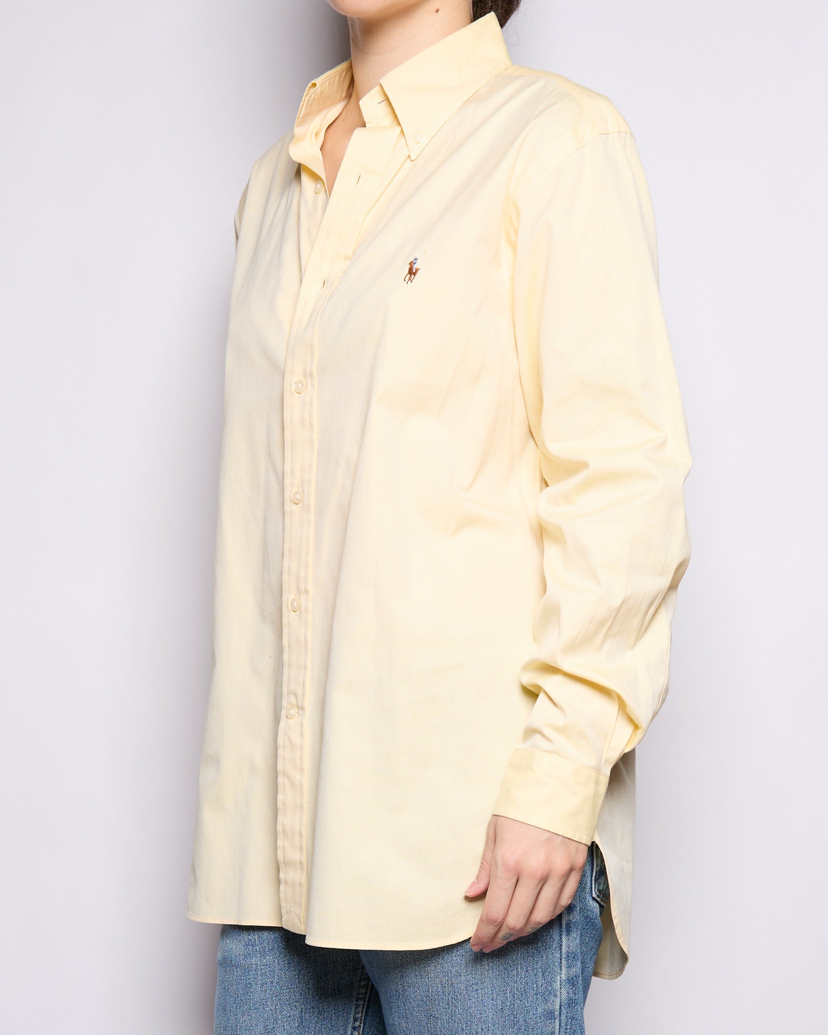 00's Ralph Lauren Yellow Logo Oxford Button Down