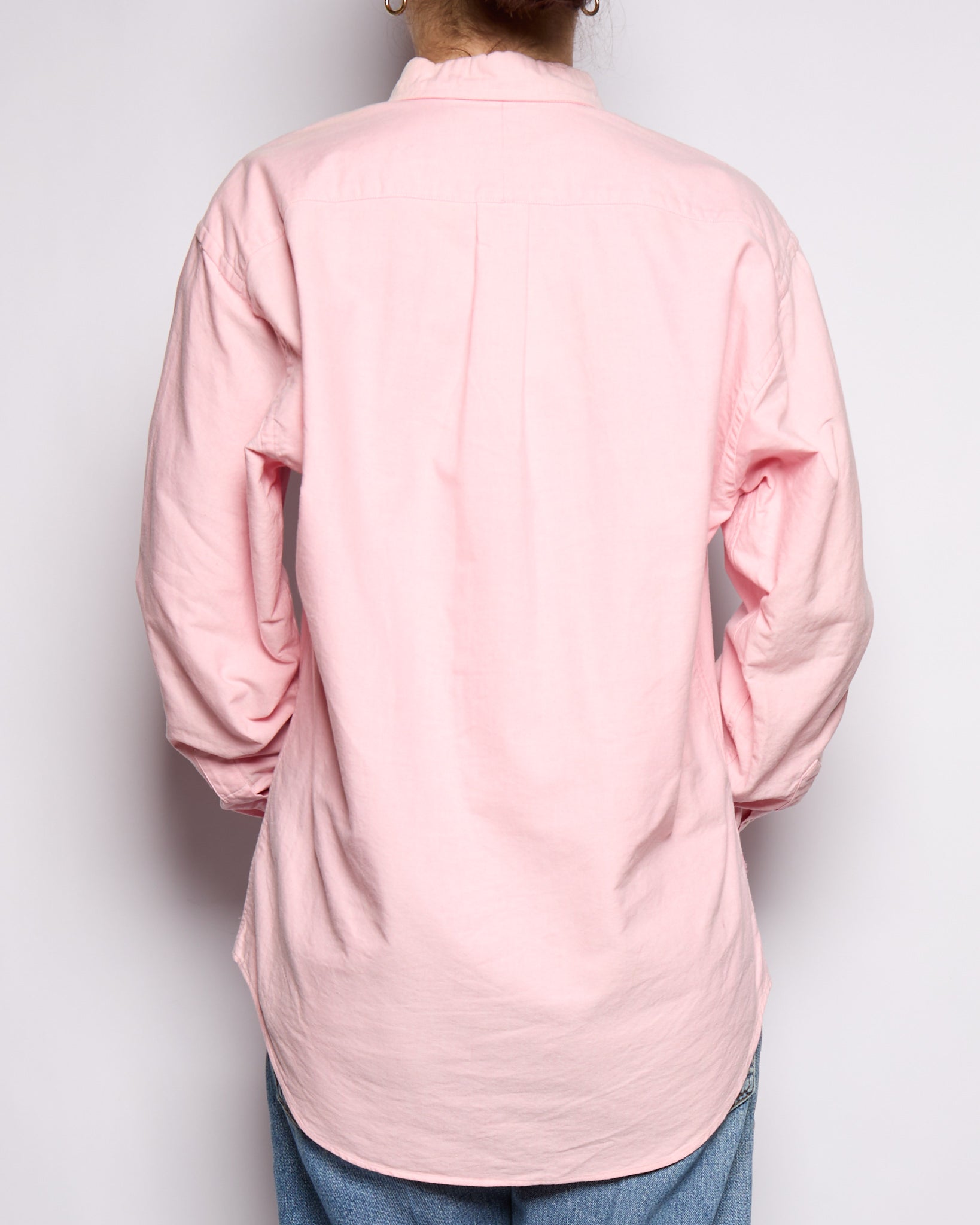 90’s Ralph Lauren Pink Logo Oxford Button Down