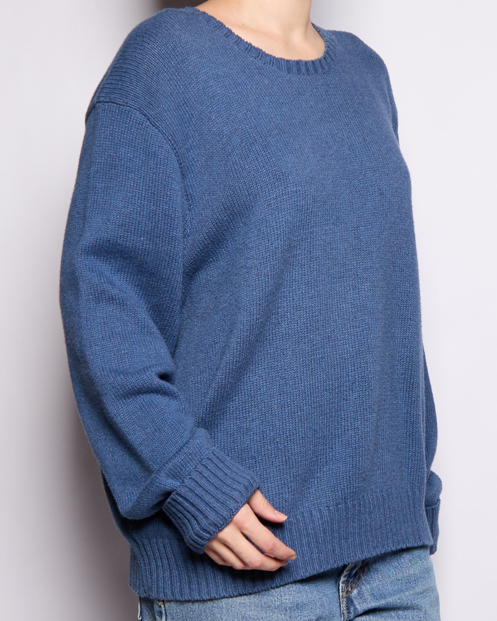 Ralph Lauren Blue Cotton Knit Sweater